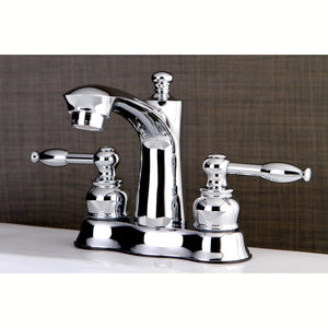 Knight Double-Handle 3-Hole Deck Mount 4-Inch Centerset Bathroom Faucet with Pop-Up Drain