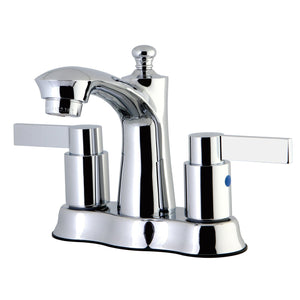 NuvoFusion Double-Handle 3-Hole Deck Mount 4-Inch Centerset Bathroom Faucet with Pop-Up Drain