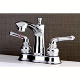 Naples Double-Handle 3-Hole Deck Mount 4-Inch Centerset Bathroom Faucet with Pop-Up Drain