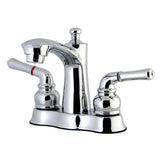 Naples Double-Handle 3-Hole Deck Mount 4-Inch Centerset Bathroom Faucet with Pop-Up Drain