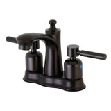 Concord Double-Handle 3-Hole Deck Mount 4-Inch Centerset Bathroom Faucet with Pop-Up Drain