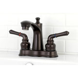 Naples Double-Handle 3-Hole Deck Mount 4-Inch Centerset Bathroom Faucet with Pop-Up Drain