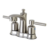 Concord Double-Handle 3-Hole Deck Mount 4-Inch Centerset Bathroom Faucet with Pop-Up Drain