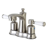 Paris Double-Handle 3-Hole Deck Mount 4-Inch Centerset Bathroom Faucet with Pop-Up Drain