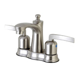 Centurion Double-Handle 3-Hole Deck Mount 4-Inch Centerset Bathroom Faucet with Pop-Up Drain