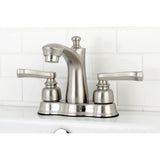 Royale Double-Handle 3-Hole Deck Mount 4-Inch Centerset Bathroom Faucet with Pop-Up Drain