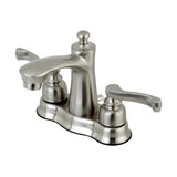 Royale Double-Handle 3-Hole Deck Mount 4-Inch Centerset Bathroom Faucet with Pop-Up Drain