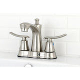 Jamestown Double-Handle 3-Hole Deck Mount 4-Inch Centerset Bathroom Faucet with Pop-Up Drain