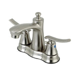 Jamestown Double-Handle 3-Hole Deck Mount 4-Inch Centerset Bathroom Faucet with Pop-Up Drain