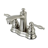 Knight Double-Handle 3-Hole Deck Mount 4-Inch Centerset Bathroom Faucet with Pop-Up Drain