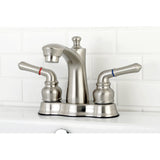 Naples Double-Handle 3-Hole Deck Mount 4-Inch Centerset Bathroom Faucet with Pop-Up Drain