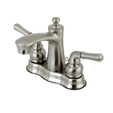 Naples Double-Handle 3-Hole Deck Mount 4-Inch Centerset Bathroom Faucet with Pop-Up Drain