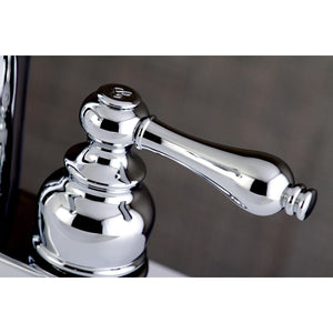 Victorian Double-Handle 3-Hole Deck Mount 4-Inch Centerset Bathroom Faucet with Pop-Up Drain