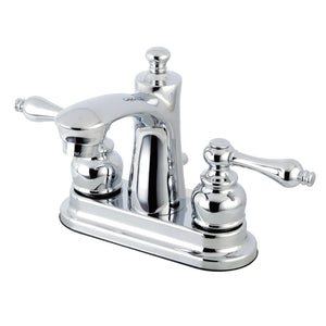 Victorian Double-Handle 3-Hole Deck Mount 4-Inch Centerset Bathroom Faucet with Pop-Up Drain