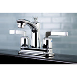 Centurion Double-Handle 3-Hole Deck Mount 4-Inch Centerset Bathroom Faucet with Pop-Up Drain