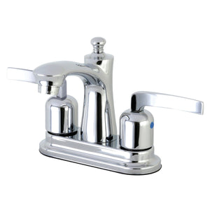 Centurion Double-Handle 3-Hole Deck Mount 4-Inch Centerset Bathroom Faucet with Pop-Up Drain