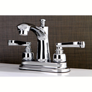 Royale Double-Handle 3-Hole Deck Mount 4-Inch Centerset Bathroom Faucet with Pop-Up Drain