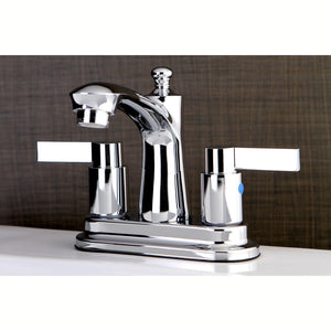 NuvoFusion Double-Handle 3-Hole Deck Mount 4-Inch Centerset Bathroom Faucet with Pop-Up Drain