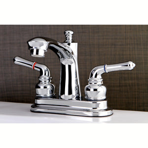 Naples Double-Handle 3-Hole Deck Mount 4-Inch Centerset Bathroom Faucet with Pop-Up Drain