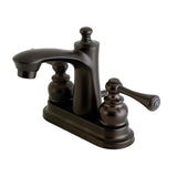 Vintage Double-Handle 3-Hole Deck Mount 4-Inch Centerset Bathroom Faucet with Pop-Up Drain