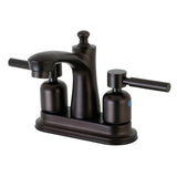 Concord Double-Handle 3-Hole Deck Mount 4-Inch Centerset Bathroom Faucet with Pop-Up Drain