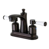 Paris Double-Handle 3-Hole Deck Mount 4-Inch Centerset Bathroom Faucet with Pop-Up Drain