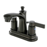 NuvoFusion Double-Handle 3-Hole Deck Mount 4-Inch Centerset Bathroom Faucet with Pop-Up Drain