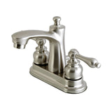 Victorian Double-Handle 3-Hole Deck Mount 4-Inch Centerset Bathroom Faucet with Pop-Up Drain