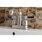 Kaiser Double-Handle 3-Hole Deck Mount 4-Inch Centerset Bathroom Faucet with Pop-Up Drain