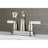 Concord Double-Handle 3-Hole Deck Mount 4-Inch Centerset Bathroom Faucet with Pop-Up Drain