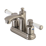 Paris Double-Handle 3-Hole Deck Mount 4-Inch Centerset Bathroom Faucet with Pop-Up Drain