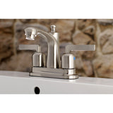 Centurion Double-Handle 3-Hole Deck Mount 4-Inch Centerset Bathroom Faucet with Pop-Up Drain