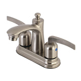 Centurion Double-Handle 3-Hole Deck Mount 4-Inch Centerset Bathroom Faucet with Pop-Up Drain