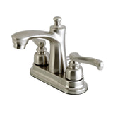 Royale Double-Handle 3-Hole Deck Mount 4-Inch Centerset Bathroom Faucet with Pop-Up Drain