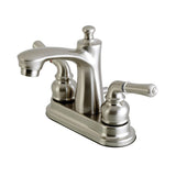 Naples Double-Handle 3-Hole Deck Mount 4-Inch Centerset Bathroom Faucet with Pop-Up Drain