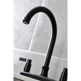 NuvoFusion Two-Handle 4-Hole 8" Centerset Kitchen Faucet with Side Sprayer