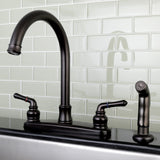 Naples Two-Handle 4-Hole 8" Centerset Kitchen Faucet with Side Sprayer