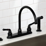 Magellan Two-Handle 4-Hole 8" Centerset Kitchen Faucet with Side Sprayer