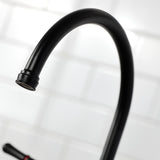 Magellan Two-Handle 4-Hole 8" Centerset Kitchen Faucet with Side Sprayer