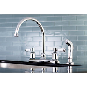 Paris Two-Handle 4-Hole 8" Centerset Kitchen Faucet with Side Sprayer