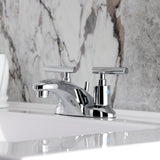 Manhattan Two-Handle 3-Hole Deck Mount 4" Centerset Bathroom Faucet with Pop-Up Drain