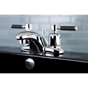 Kaiser Double-Handle 3-Hole Deck Mount 4-Inch Centerset Bathroom Faucet with Pop-Up Drain