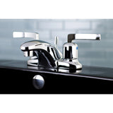 Centurion Double-Handle 3-Hole Deck Mount 4-Inch Centerset Bathroom Faucet with Pop-Up Drain