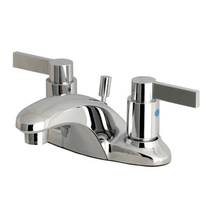 NuvoFusion Double-Handle 3-Hole Deck Mount 4-Inch Centerset Bathroom Faucet with Pop-Up Drain