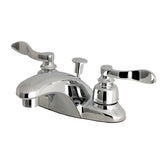 NuWave French Double-Handle 3-Hole Deck Mount 4-Inch Centerset Bathroom Faucet with Pop-Up Drain