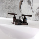 Manhattan Two-Handle 3-Hole Deck Mount 4" Centerset Bathroom Faucet with Pop-Up Drain