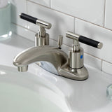 Kaiser Double-Handle 3-Hole Deck Mount 4-Inch Centerset Bathroom Faucet with Pop-Up Drain