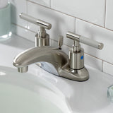 Kaiser Double-Handle 3-Hole Deck Mount 4-Inch Centerset Bathroom Faucet with Pop-Up Drain