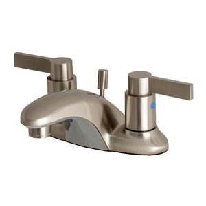 NuvoFusion Double-Handle 3-Hole Deck Mount 4-Inch Centerset Bathroom Faucet with Pop-Up Drain