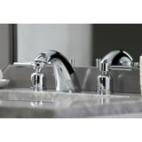 Concord Two-Handle 3-Hole Deck Mount Widespread Bathroom Faucet with Retail Pop-Up Drain